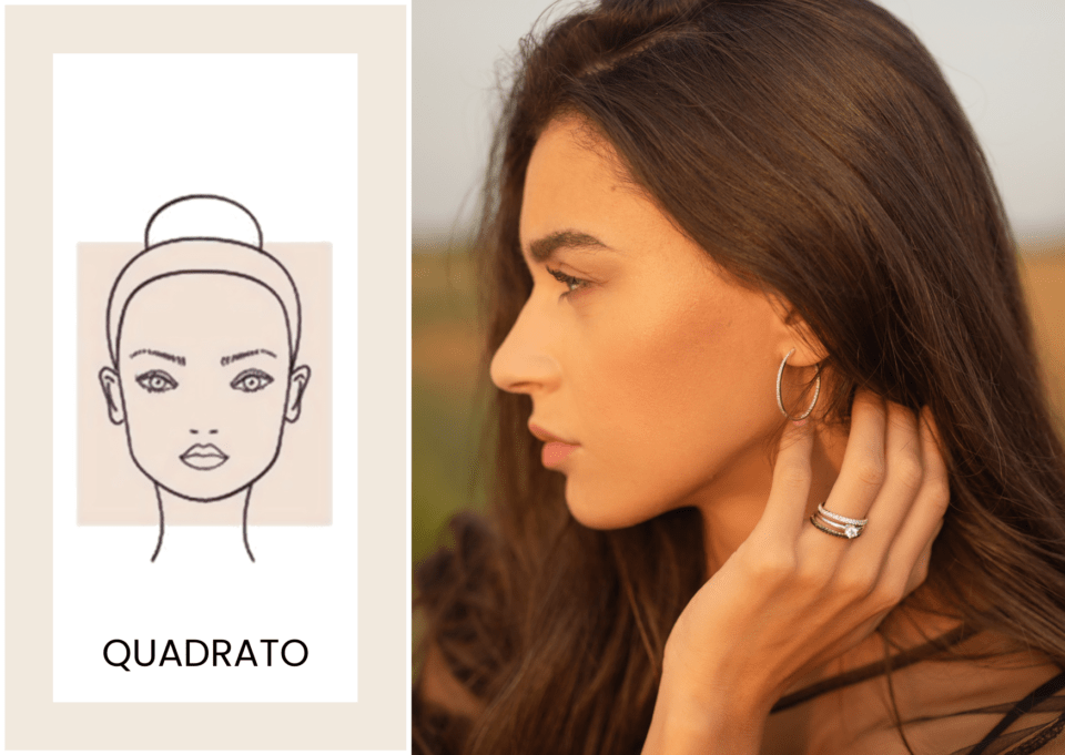 Quale orecchino abbinare al viso quadrato